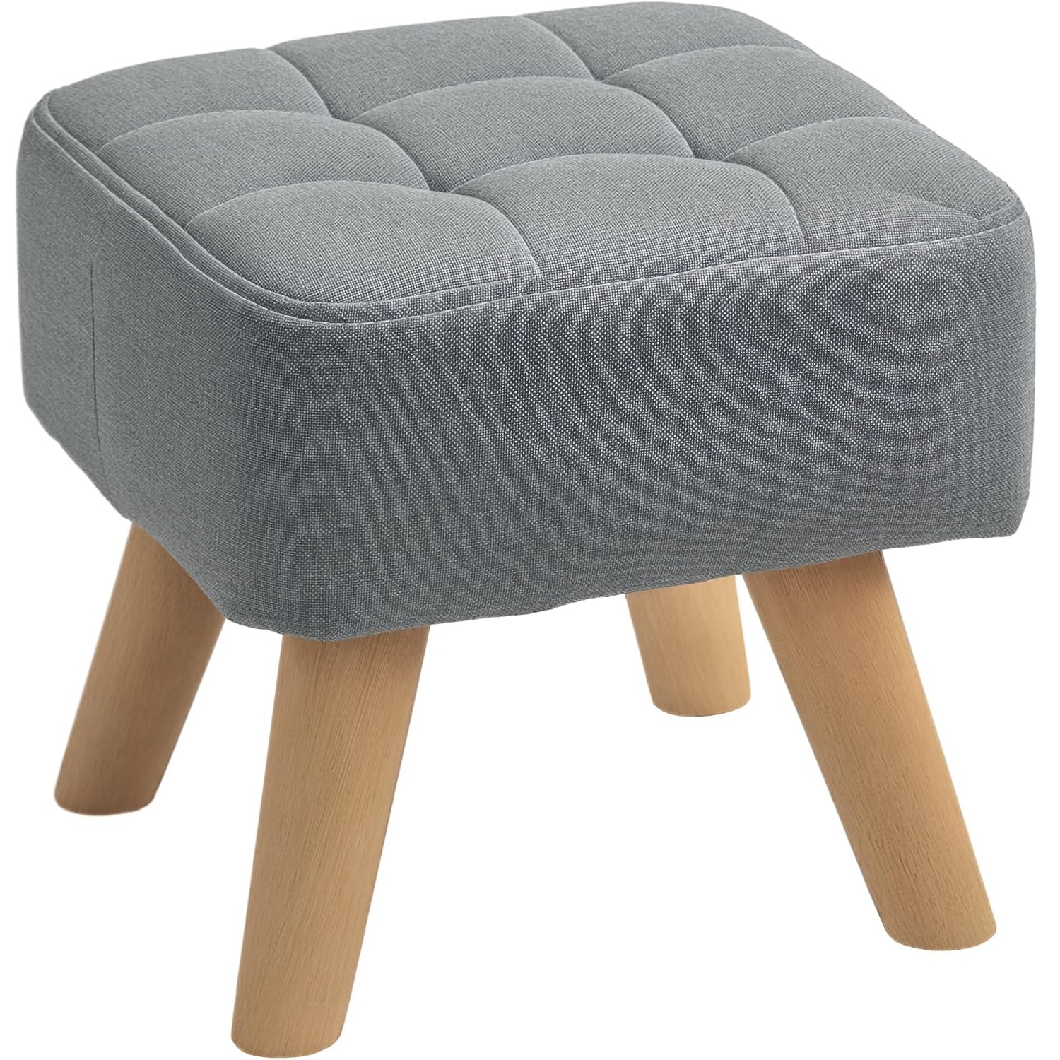 Homcom Modern Fabric Rest Grey Foot Stool