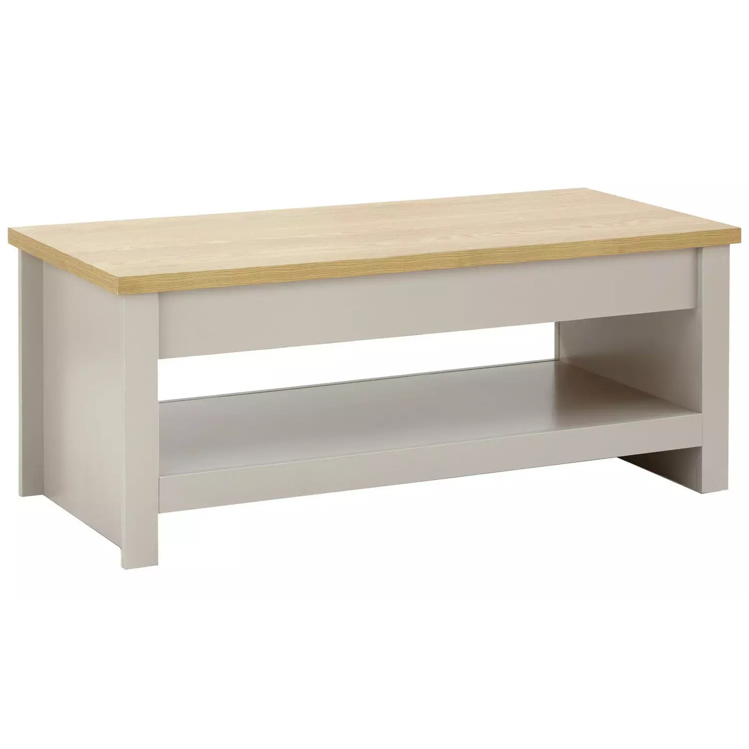 GFW Lancaster Lift Top Grey/Natural Coffee Table 47x105cm